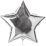 BALON FOLIOWY 18" GWIAZDA SREBRNA 1SZT