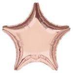 BALON FOLIOWY 18" GWIAZDA RÓŻOWE ZŁOTO GOLD ROSE 1SZT