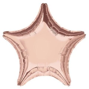 BALON FOLIOWY 18" GWIAZDA RÓŻOWE ZŁOTO GOLD ROSE 1SZT