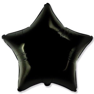 BALON FOLIOWY 18" GWIAZDA CZARNA 1SZT