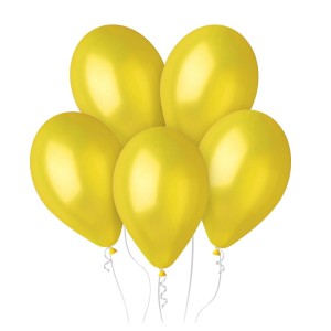BALONY LATEKSOWE 12" METALICZNE PERŁOWE ŻÓŁTE 100SZT