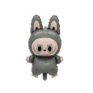 BALON FOLIOWY 18" FIGURKA LABUBU SZARY