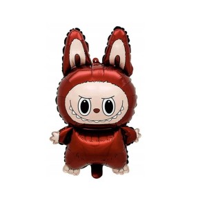 BALON FOLIOWY 18" FIGURKA LABUBU BRĄZOWY