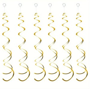 GIRLANDA DEKAORACJA ŚWIDERKI ZŁOTE 70CM 6SZT