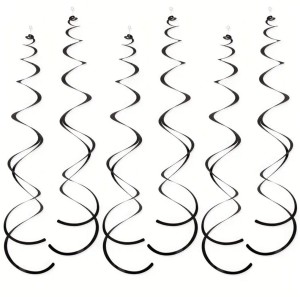 GIRLANDA DEKORACJA ŚWIDERKI CZARNE 70CM 6SZT