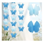 GIRLANDA DEKORACYJNA NIEBIESKIE MOTYLE 3M