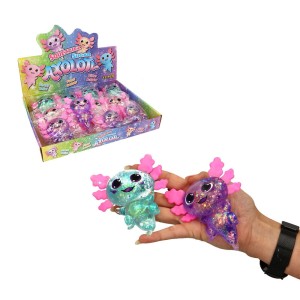 SQUEZE GNIOTEK AKSOLOTL PODWODNY ŚWIAT MIX 12SZT