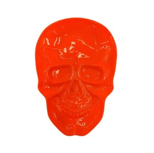 TALERZ CZACHA CZASZKA NA HALLOWEEN 33X23CM POMARAŃCZOWY