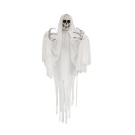 WISZĄCA DEKORACJA KOŚCIOTRUP CZACHA HALLOWEEN BIAŁA