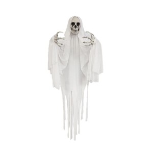 WISZĄCA DEKORACJA KOŚCIOTRUP CZACHA HALLOWEEN BIAŁA