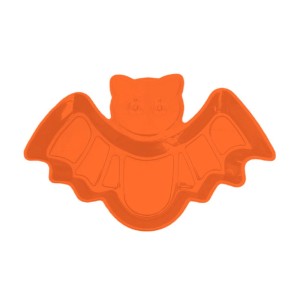 TALERZ NIETOPERZ NA HALLOWEEN 28CM POMARAŃCZOWY