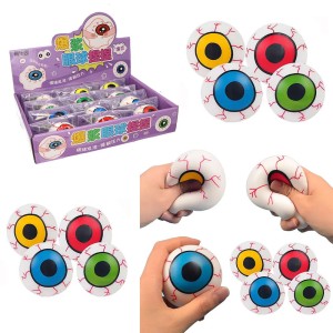 GNIOTEK ANTYSTRESOWY 6CM OKO NA HALLOWEEN MIX 12SZT