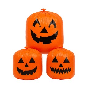 PLASTIKOWE WORKI DEKORACYJNE NA LIŚCIE HALLOWEEN 3SZT