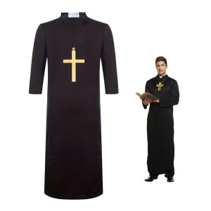 STRÓJ KOSTIUM PRZEBRANIE KSIĘDZA KSIĄDZ 150CM HALLOWEEN