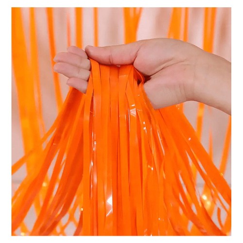 kurtyna pomarańczowy pastelowy deszcz