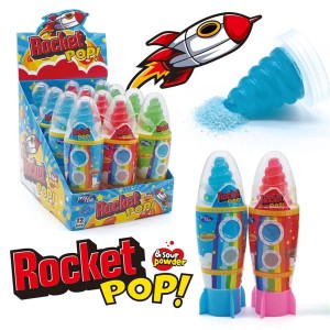 LIZAK ROCKET POP Z KWAŚNYM PROSZKIEM (26G) 12SZT