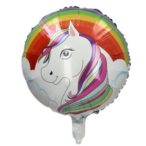 BALON FOLIOWY 18" UNICORN JEDNOROŻEC TĘCZOWY