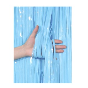 KURTYNA PASTELOWY NIEBIESKI DESZCZ 1x2M ŚCIANKA DO ZDJĘĆ