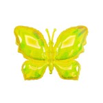 BALON FOLIOWY 65x48CM MOTYL HOLOGRAFICZNY ŻÓŁTY