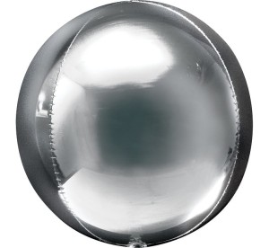 BALON FOLIOWY 22" KULA SREBRNA 3D