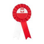 KOTYLION Z FLAGĄ POLSKI I ORŁEM BARWY NARODOWE BIAŁO-CZERWONY