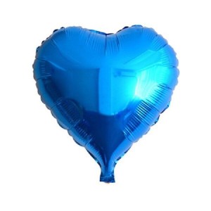 BALON FOLIOWY 18" SERCE NIEBIESKIE