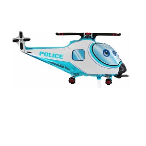 BALON 22" HELIKOPTER POLICYJNY NIEBIESKI
