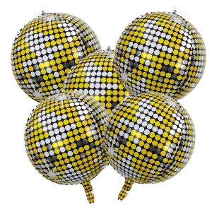 BALON FOLIOWY 22" KULA DISCO DYSKOTEKOWA 3D SREBRNA