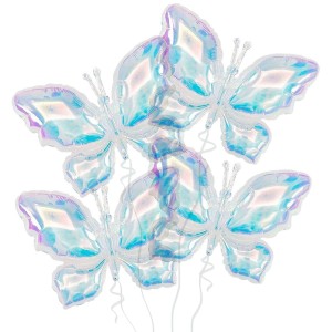 BALON FOLIOWY 65x48CM MOTYL PERŁOWY