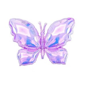 BALON FOLIOWY 65x48CM MOTYL FIOLETOWY