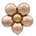 BALON FOLIOWY KWIATEK 43X50CM GOLD ROSE