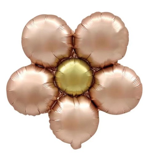 balon kwiatek gold rose
