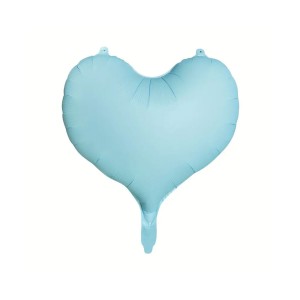 BALON FOLIOWY 18" SERCE MATOWE NIEBIESKIE