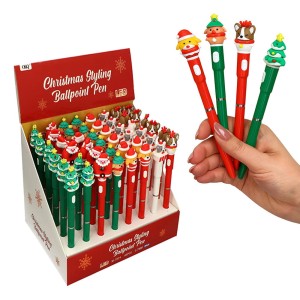 ŚWIECĄCE DŁUGOPISY MERRY CHRISTMAS BOŻE NARODZENIE MIKOŁAJKI MIX 48 SZT