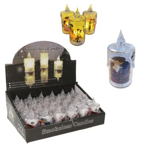 ŚWIECZKA LED 7 CM CIEPŁE BIAŁE ŚWIATŁO NA BATERIE DEKORACJA 24 SZT