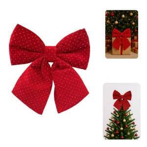 DUŻA KOKARDA DEKORACYJNA ZŁOTE CYRKONIE 28CM