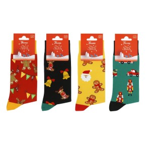 MĘSKIE ŚWIĄTECZNE SKARPETY 38-45 MERRY CHRISTMAS MIKOŁAJKI 2 PARY