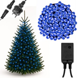 LAMPKI CHOINKOWE 1000 LED ZEWNĘTRZNE PROGRAMATOR NIEBIESKIE