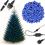 LAMPKI CHOINKOWE 1000 LED ZEWNĘTRZNE STAŁE + FLASH NIEBIESKIE