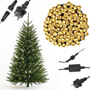 LAMPKI CHOINKOWE 1000 LED ZEWNĘTRZNE STAŁE + FLASH BIAŁY CIEPŁY