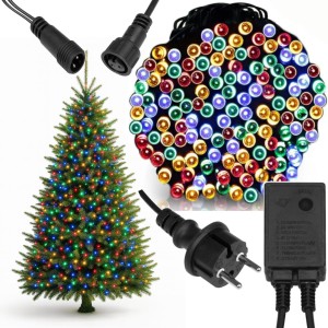 LAMPKI CHOINKOWE 1000 LED ZEWNĘTRZNE CHOINKOWE PROGRAMATOR MULTIKOLOR