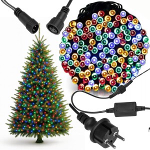 LAMPKI CHOINKOWE 500 LED STAŁE + FLASH MULTIKOLOR ZEWNĘTRZNE