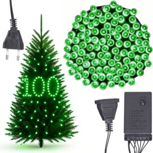 LAMPKI CHOINKOWE 100 LED MOCNE ZIELONE PROGRAMATOR