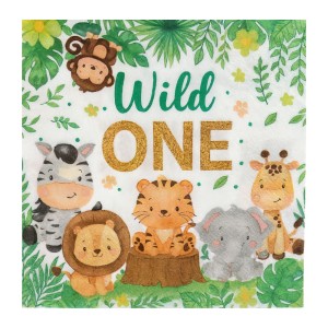 SERWETKI PAPIEROWE WILD ONE DŻUNGLA 33X33 CM 20SZT