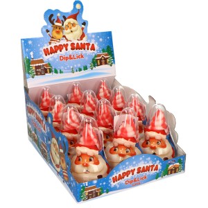 HAPPY SANTA  DIP&LICK LIZAK MIKOŁAJ (50G) 12SZT