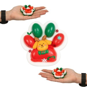 GNIOTEK SQUISHY ANTYSTRESOWY ŁAPKA 7 CM  MERRY CHRISTMAS  1SZT