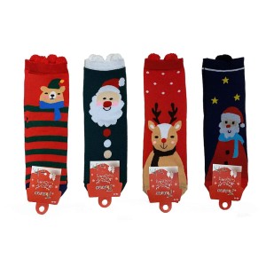 DAMSKIE ŚWIĄTECZNE SKARPETY  36-41 MERRY CHRISTMAS MIKOŁAJKI  4 PARY 