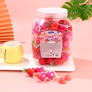 DOUBLE HEART ŻELKI SERCA I LOVE YOU NA WALENTYNKI (7G) 50SZT