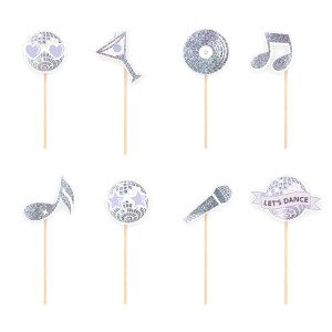 TOPPERY SILVER DISCO 8 SZT ZESTAW