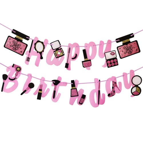 GIRLANDA BROKATOWA HAPPY BIRTHDAY MAKE UP